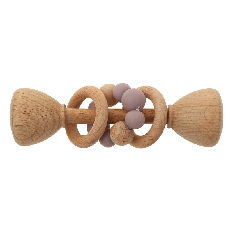 Shake, Rattle, and Roll wooden baby rattle